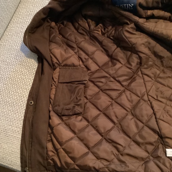 AUSTIN® CLOTHING CO. Womens Brown Hooded Jacket 100% Cotton Size XL - Picture 5 of 9